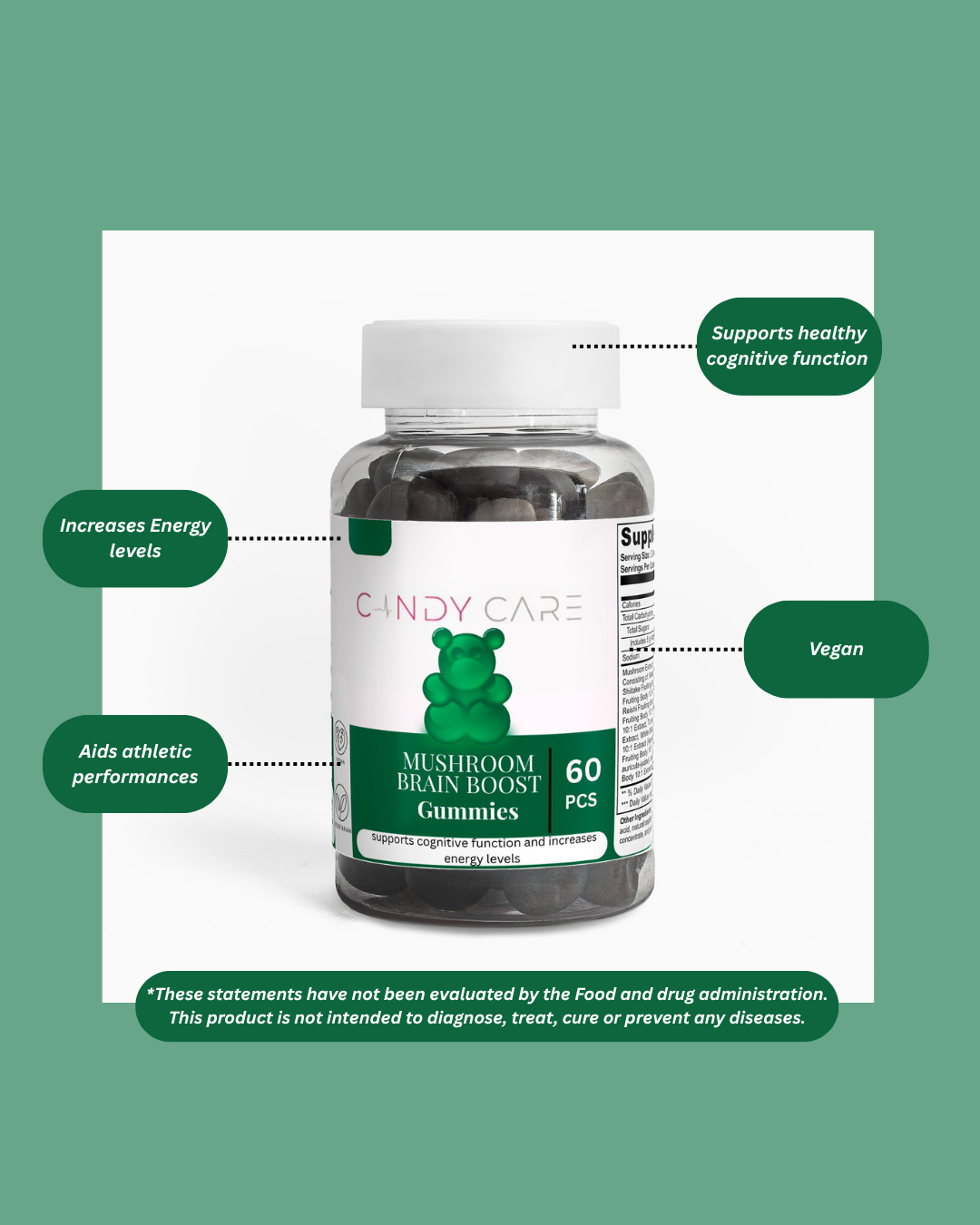 Mushroom Brain-Boost Gummies